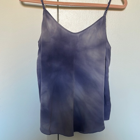 Aritzia Tops - EUC Aritzia Wilfred Purple Silk Tie Dye Tank Top